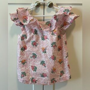Janie and Jack Floral Ruffle Sleeve Top